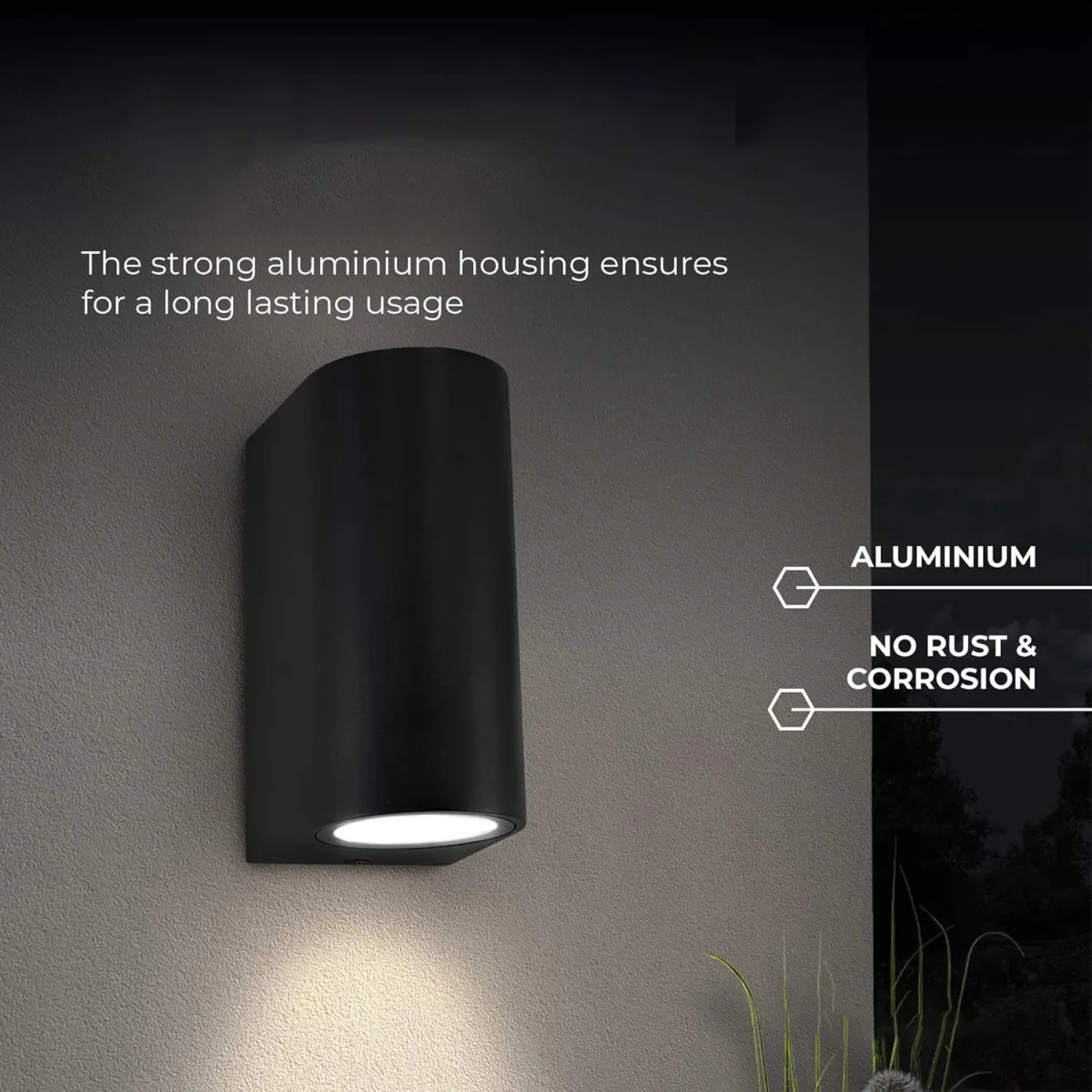 Ultralight Wall Modern Frame GU10 - LED Up & Down Outdoor Wall Lighting (BD1002) - Image 8