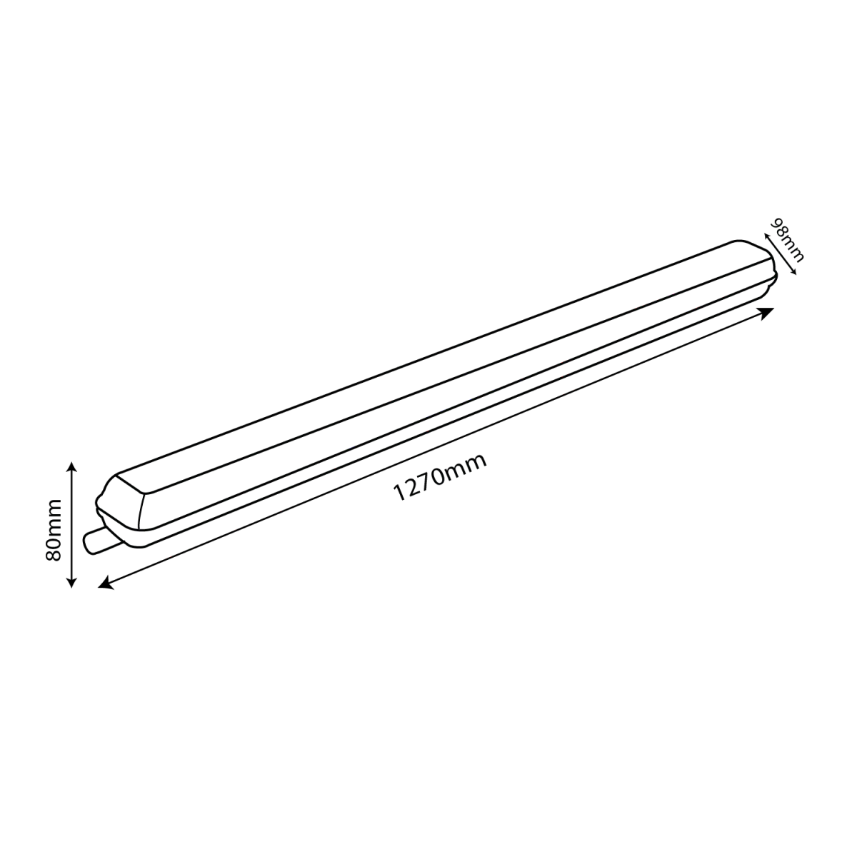 Ultralight Water Proof LED Batten Light 50W IP66 (WL-TR12095 PC) - Image 5