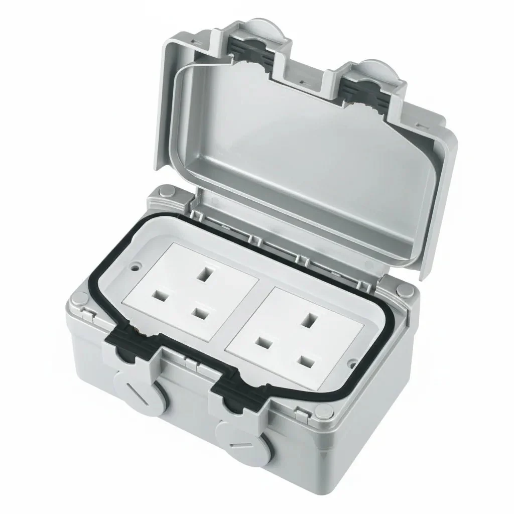 Ultralight Waterproof Double Socket 13A IP66 (FSH-2*13A)