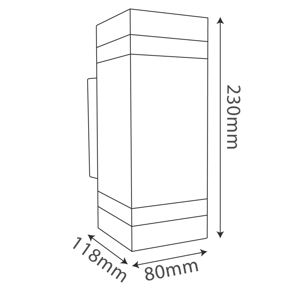 WALL LIGHT FRAME (YJ2181-2) - Modern Up & Down GU10 Outdoor Wall Light - Image 12